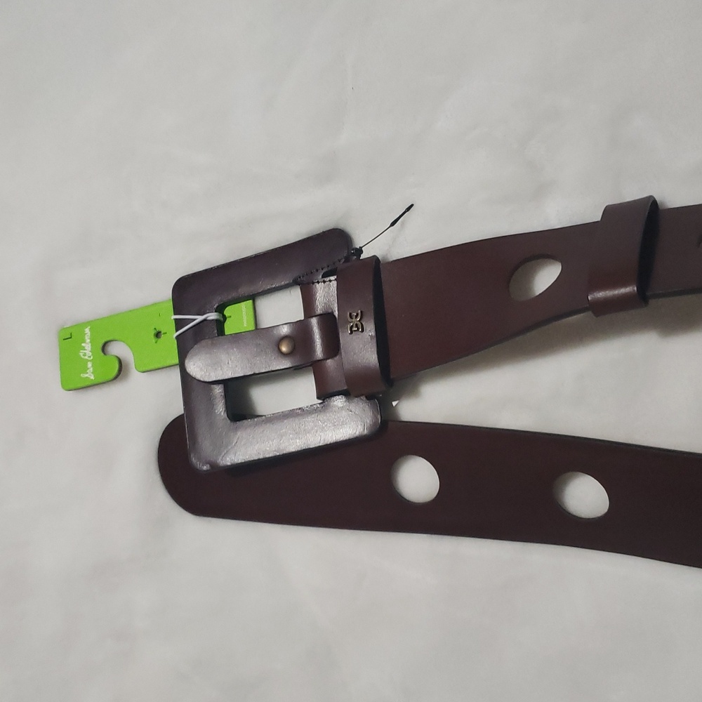 Sam Edelman Brown Leather Belt with Large Holes. NWT. Size L
